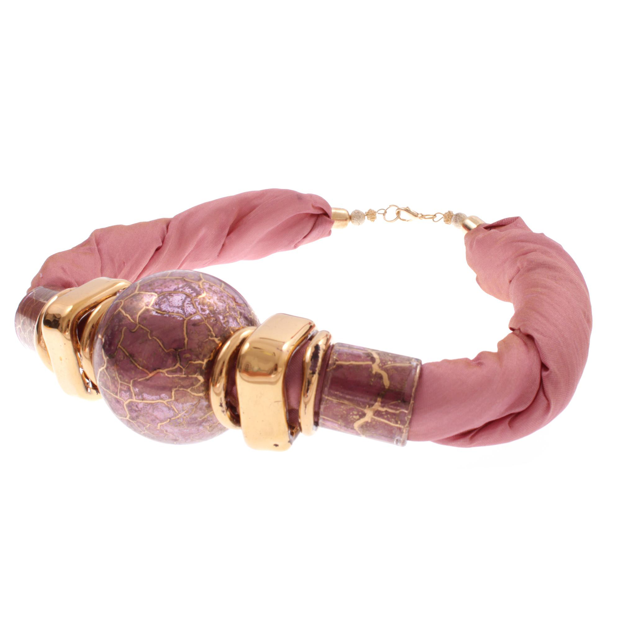 Halskette "Zendado" unglaublich schönes Murano Glas Collier  -rosa
