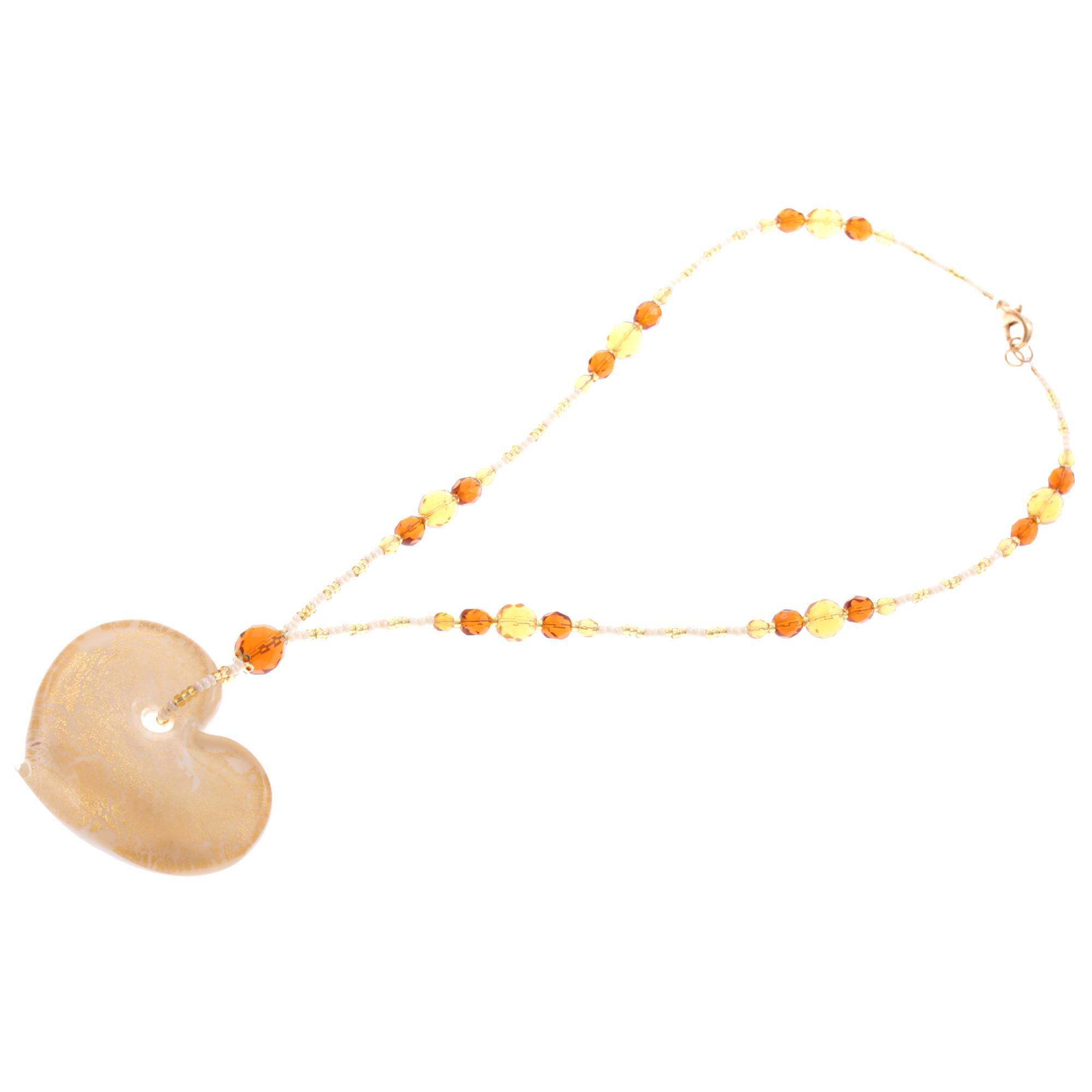 Wunderschönes Collier "Animo" Murano Glas Halsschmuck-gold