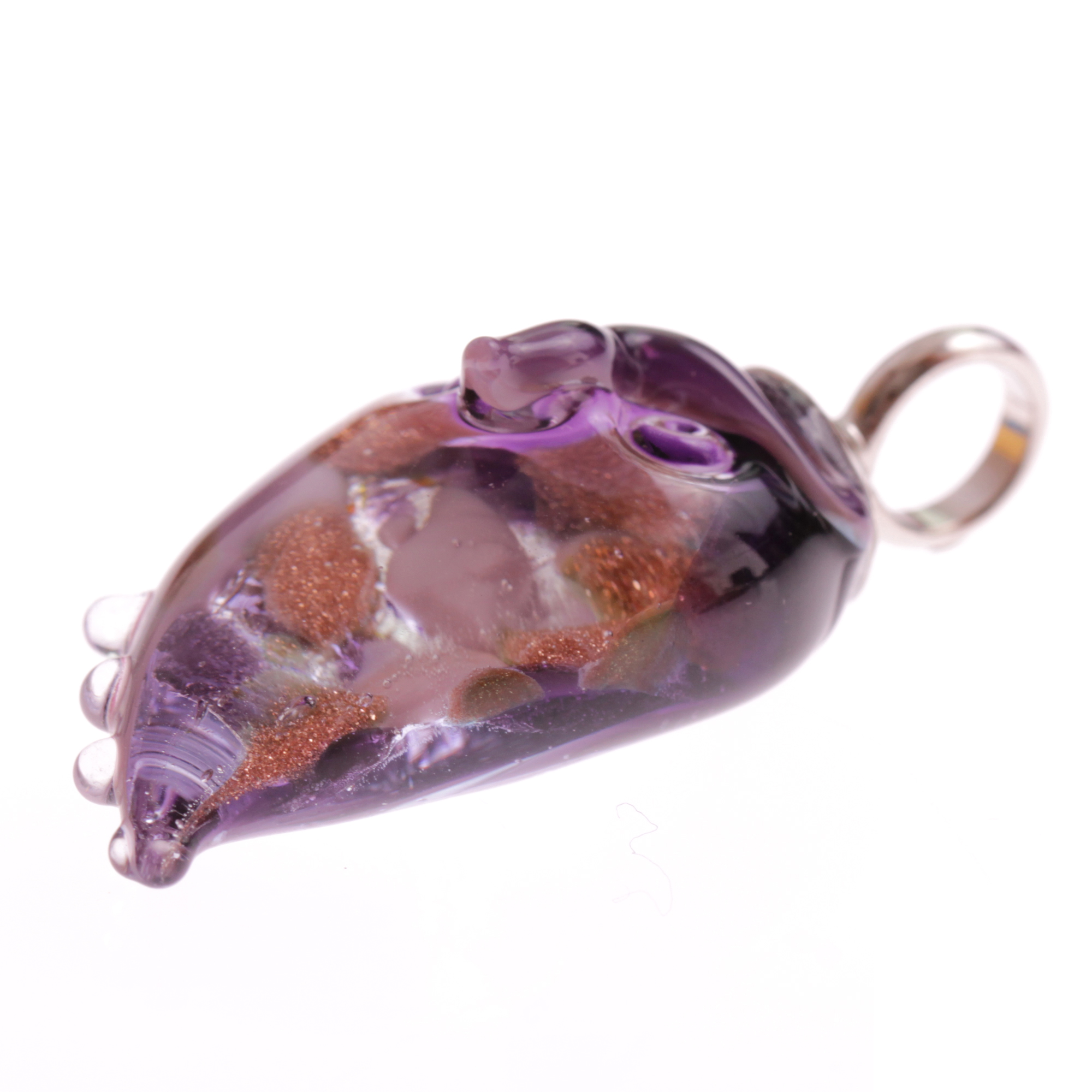 Unsere kleine süße Muranoglas Eule "Picco Gufo" -amethist-silber
