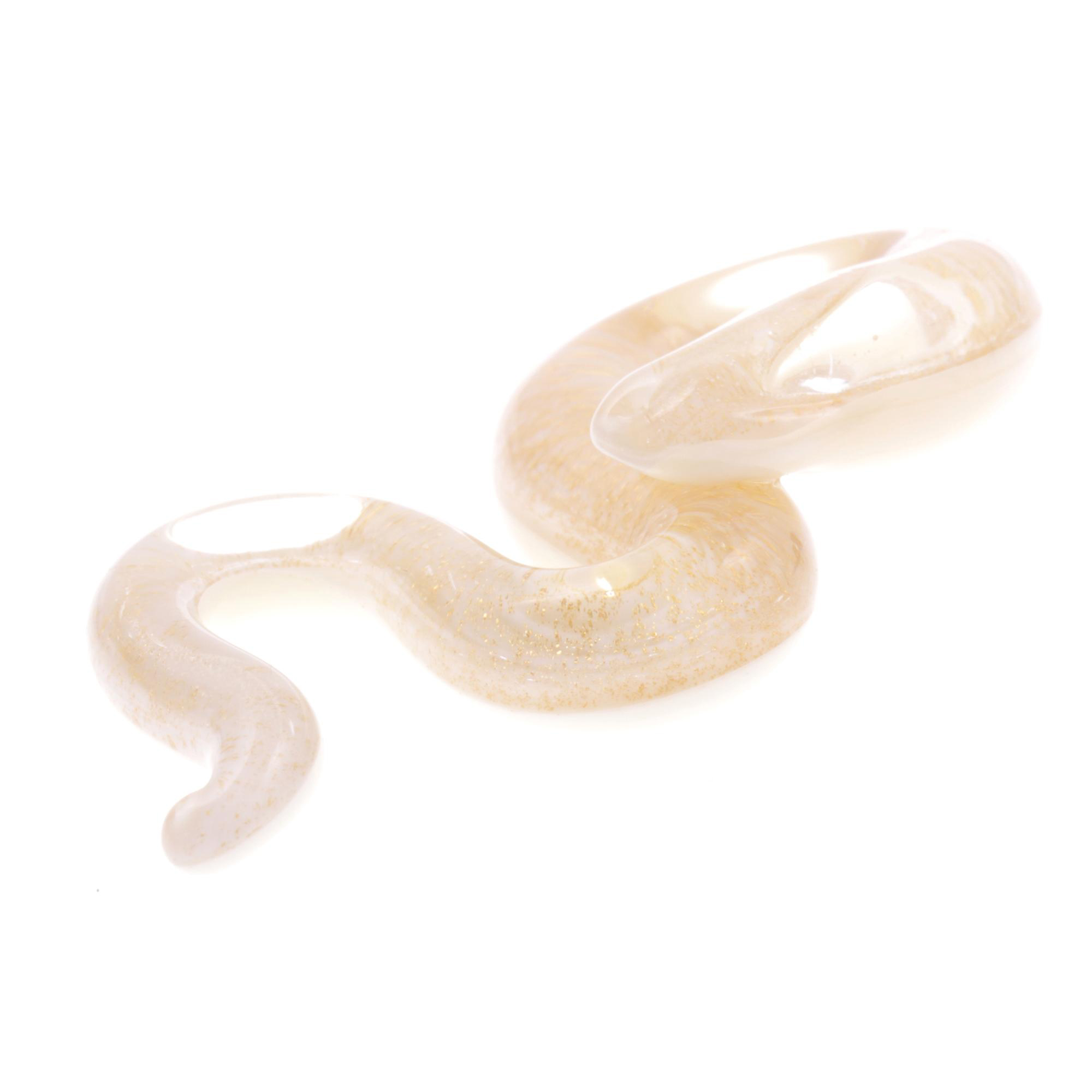 Edle Murano Glas Schlange Größe Medium "Coda Mezzo" Anhänger -gold