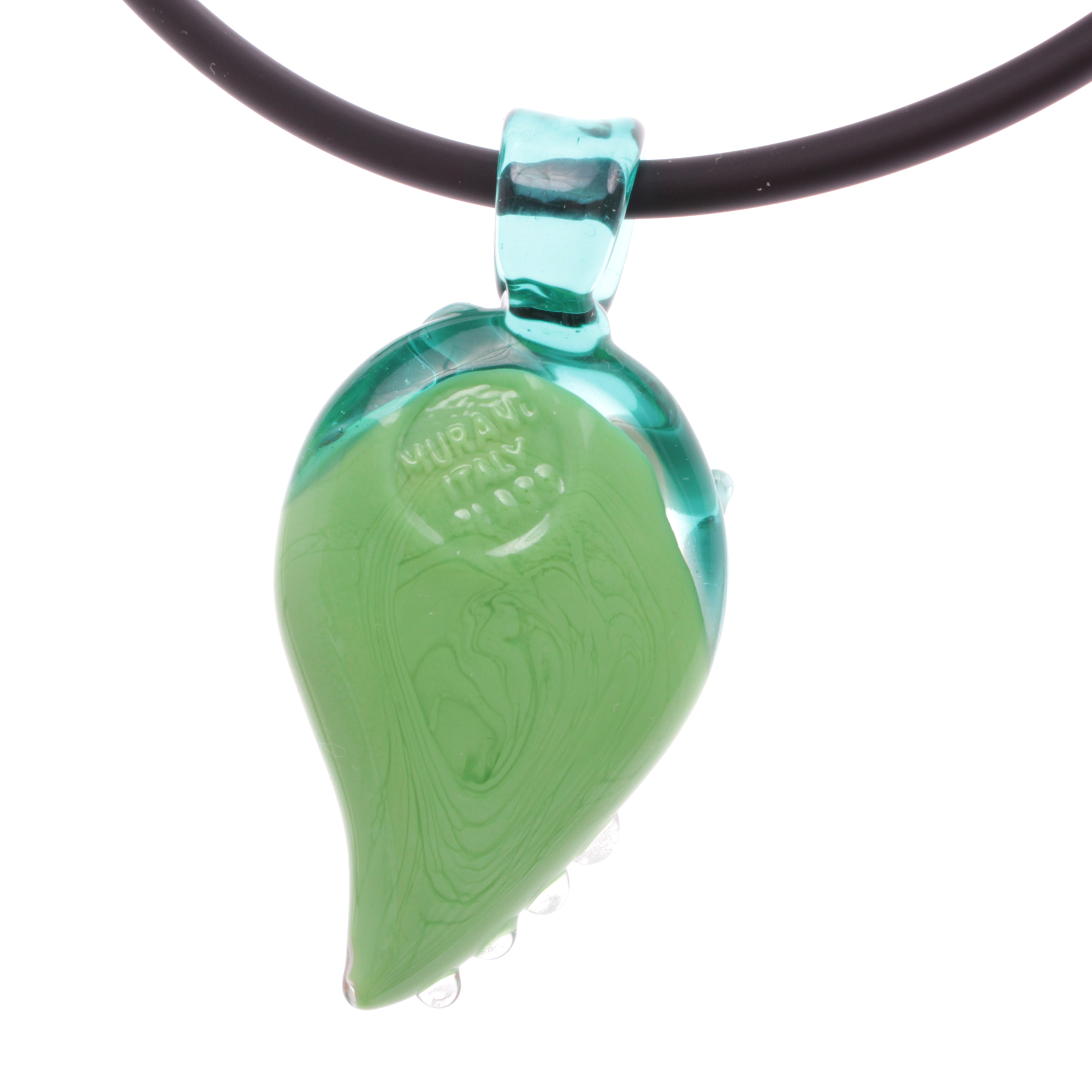 Eine wundervolle Eule aus Muranoglas Model "Grande Gufo"-grün-gold