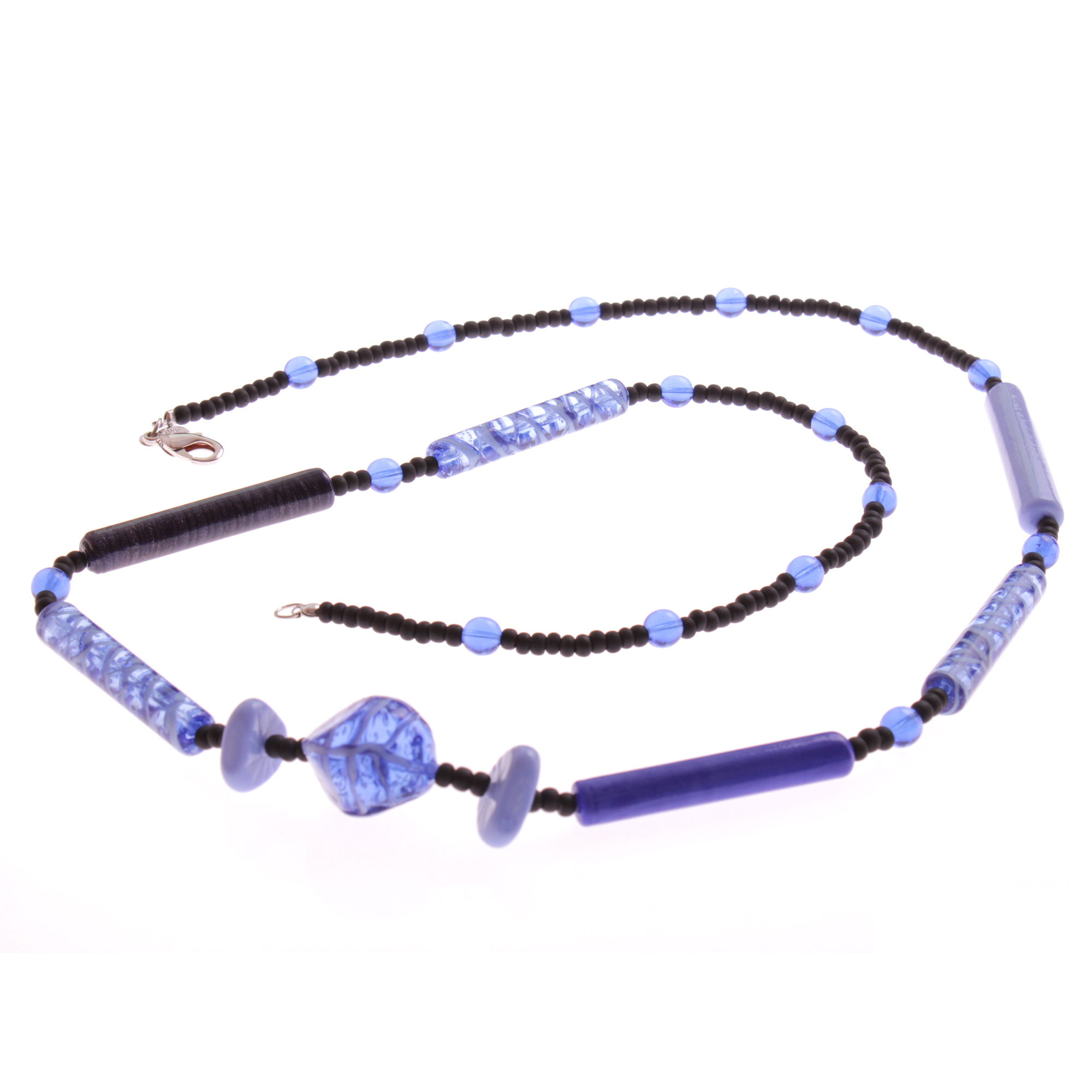 Langes Muranoglas Collier "Chloe" -blau