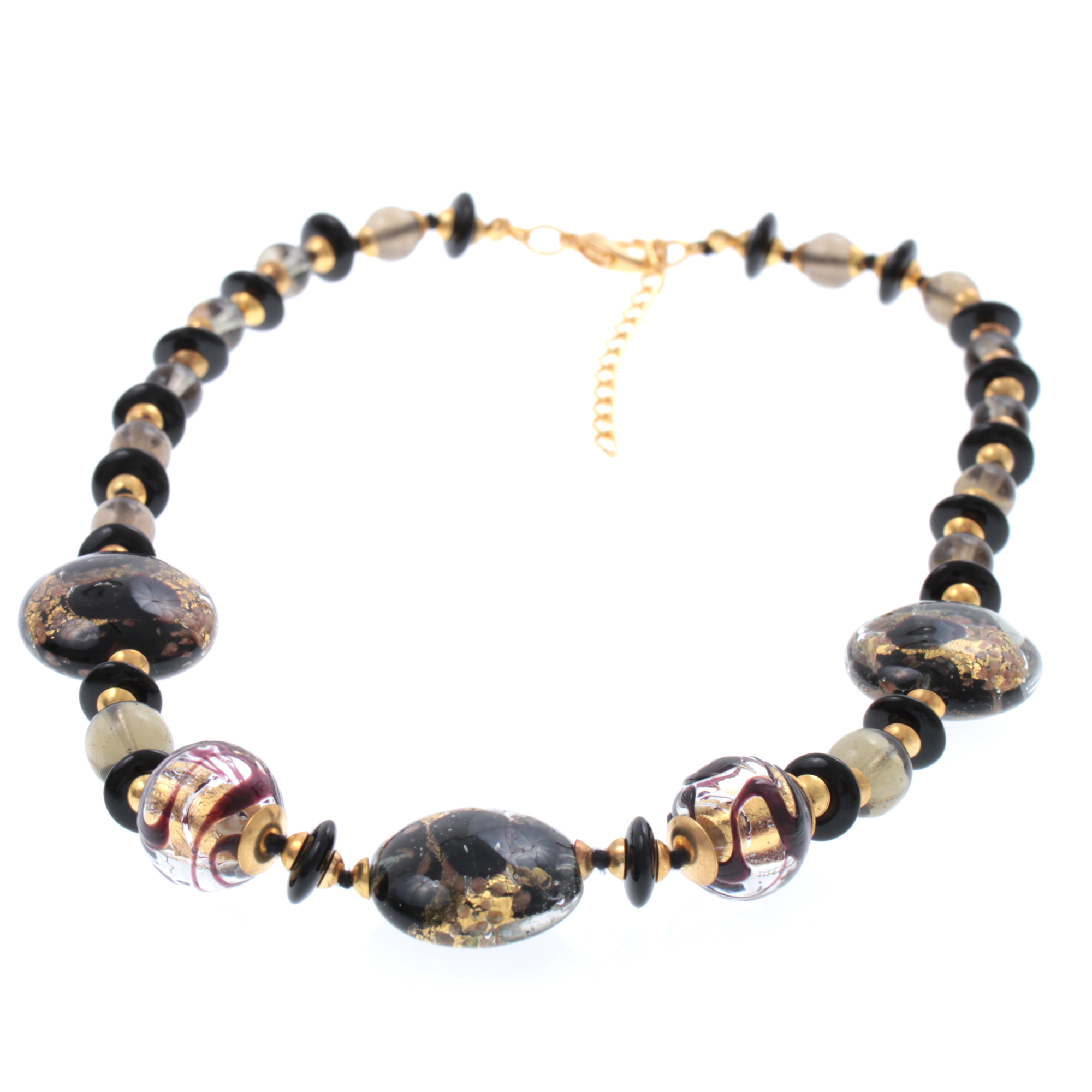 Chices Murano Glas Collier "La Grande" Halskette-gold