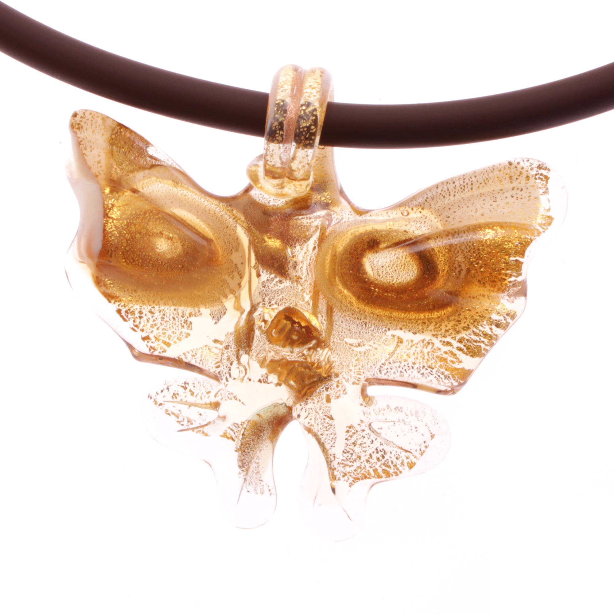 Ein wunderschöner kleiner Schmetterling "Picco Farfalla" -amber-gold