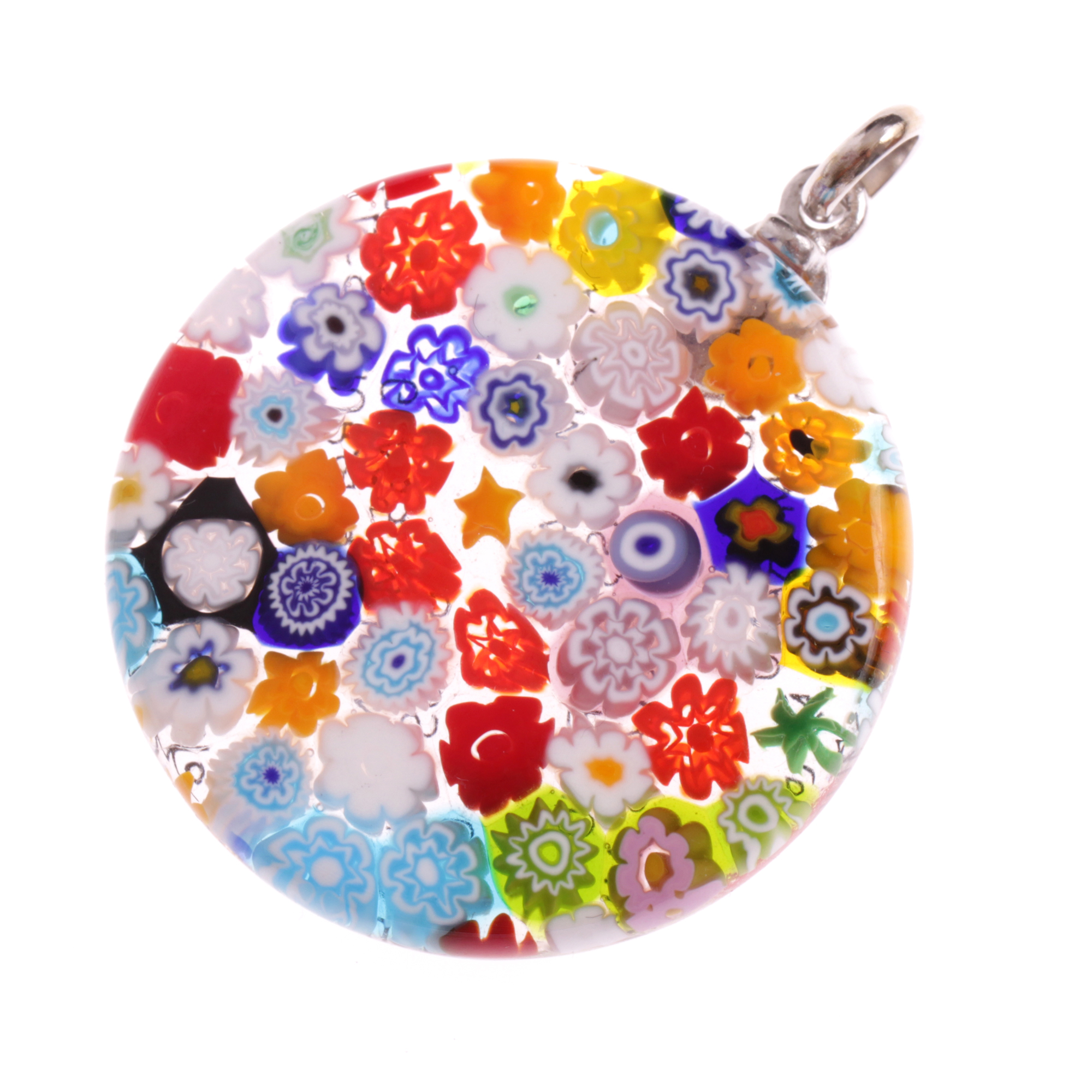 Mille Fiori Anhänger "Girone" Luxus pur!-mille fiori silber