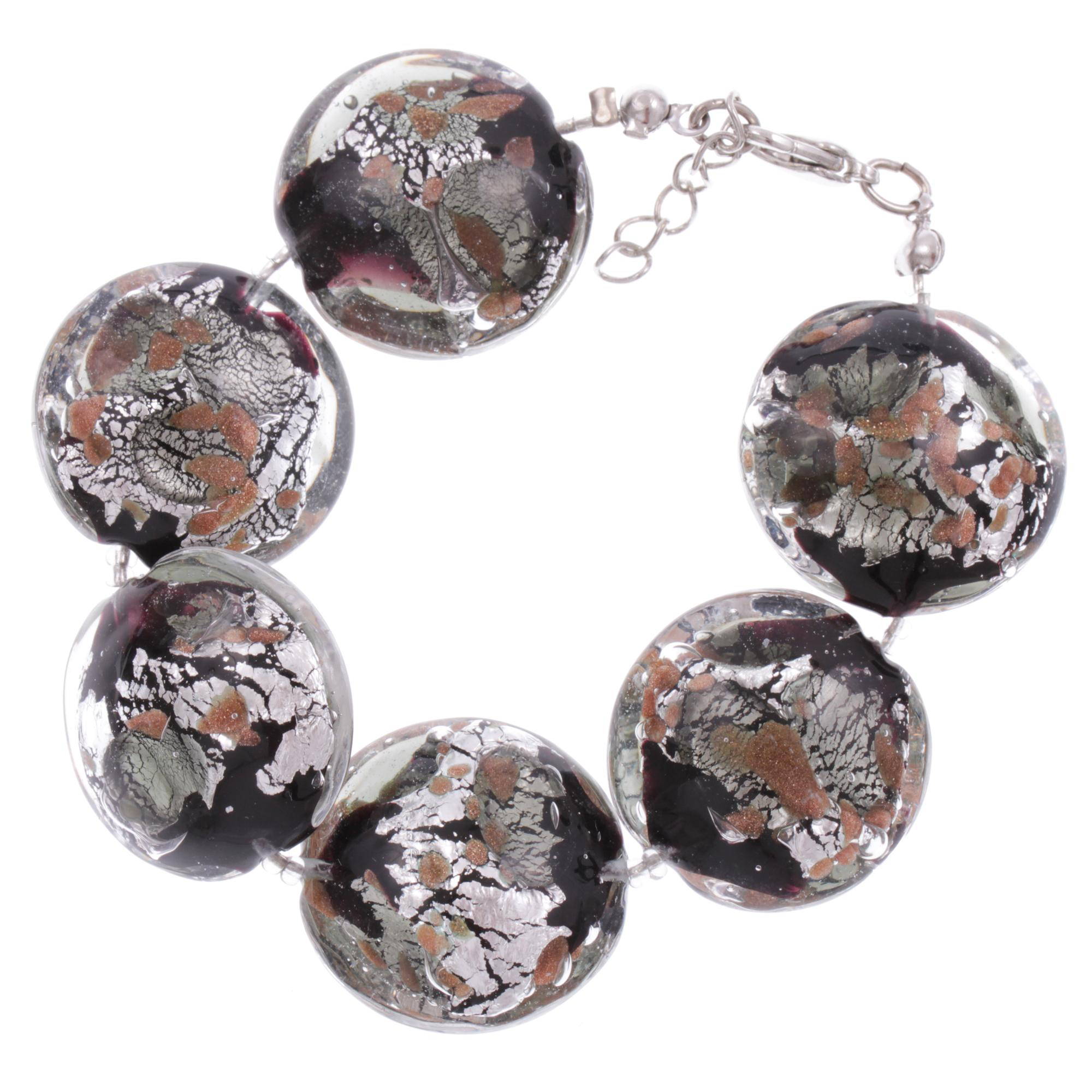 Armband Murano Glas "Padua" Armschmuck-silber