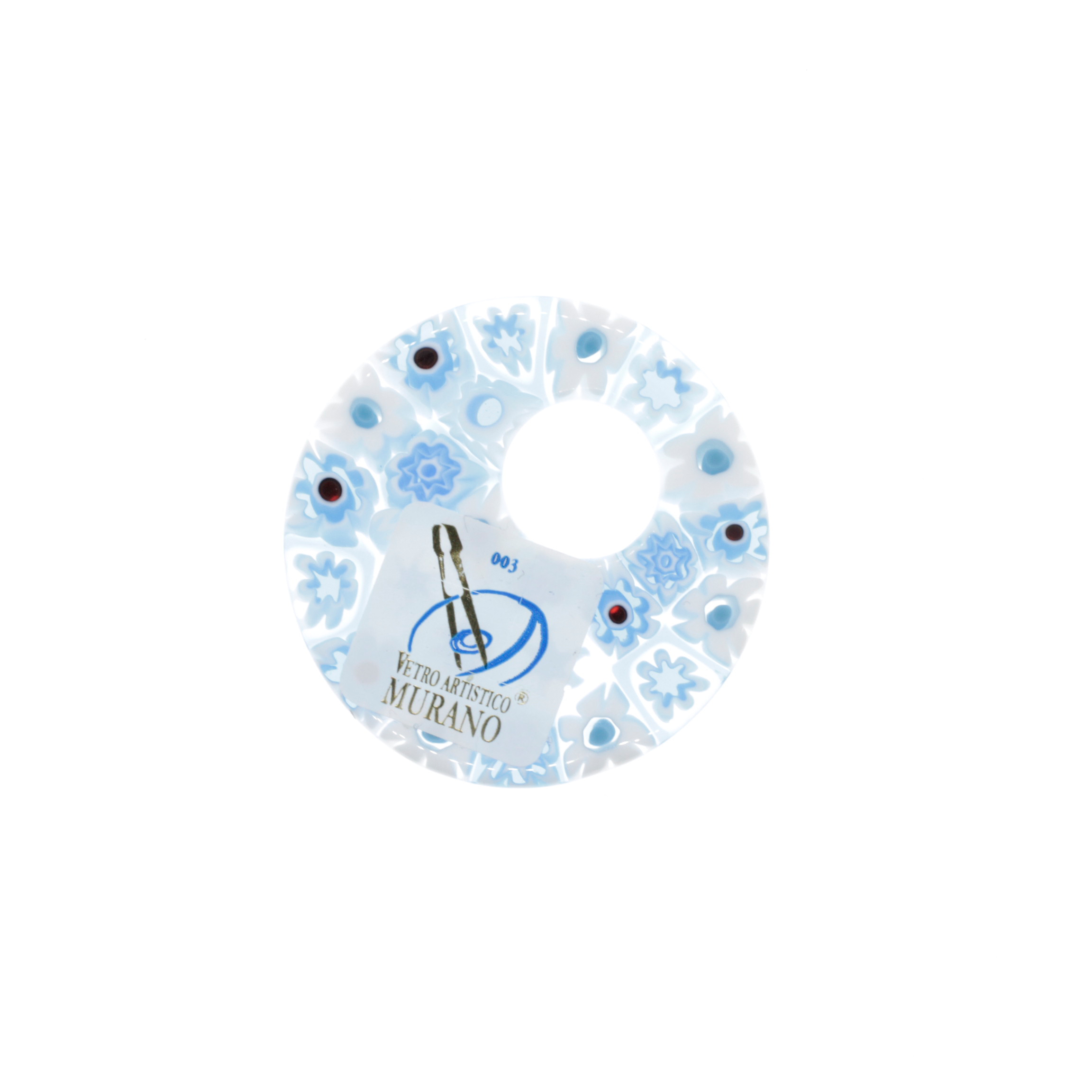 Mille Fiori Anhänger "Chiva" Murano Glas - hellblau