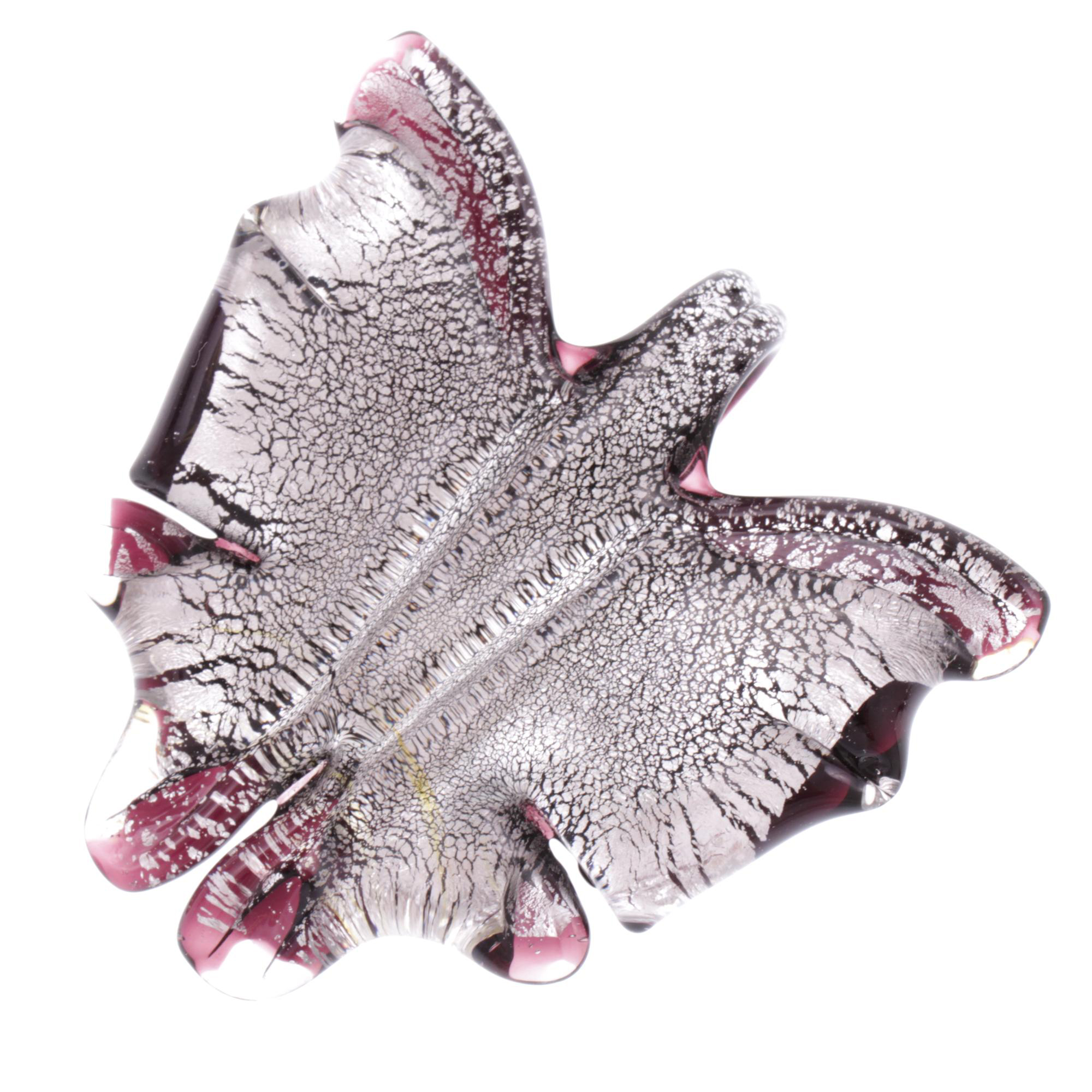 Ein Murano Glas Schmetterling "Farfalla" Anhänger-silber