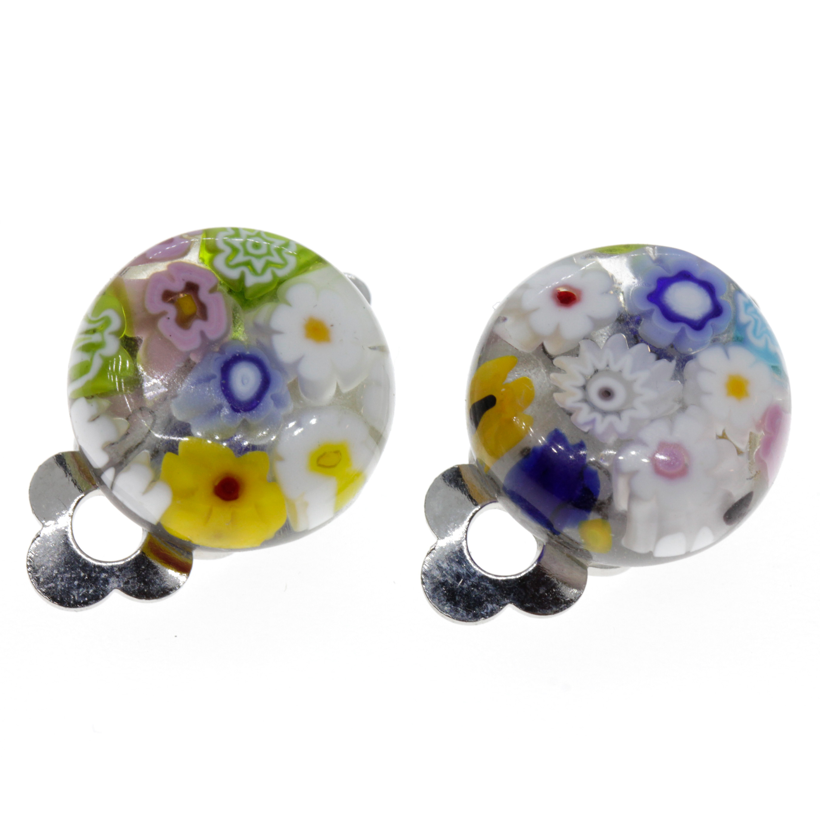 Girone Ohrclip Mille Fiori - bunt silber Girone Ohrclip Mille Fiori - bunt silber