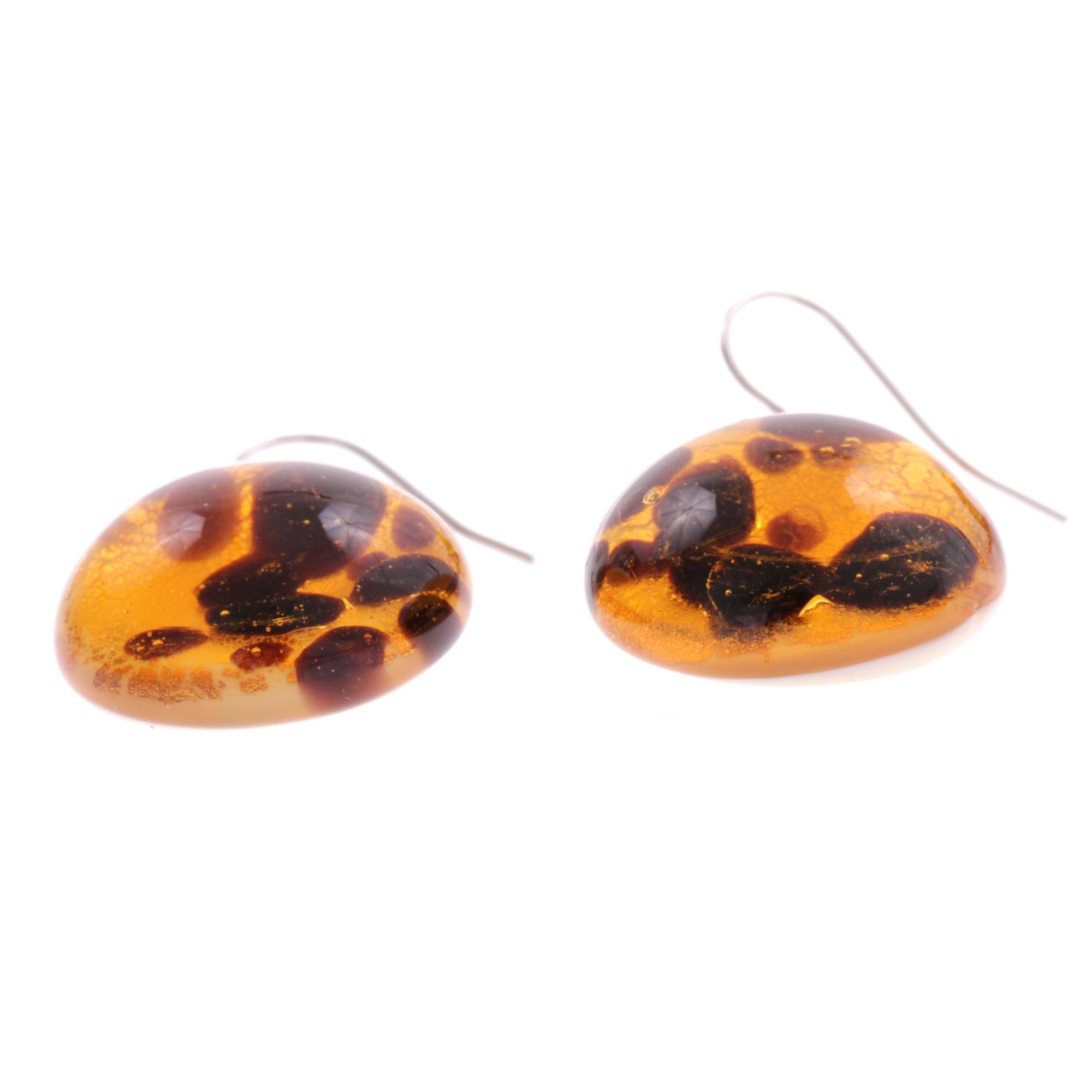 Ohrhänger Ohrhaken Murano Glas "Attesa" Ohrschmuck-amber