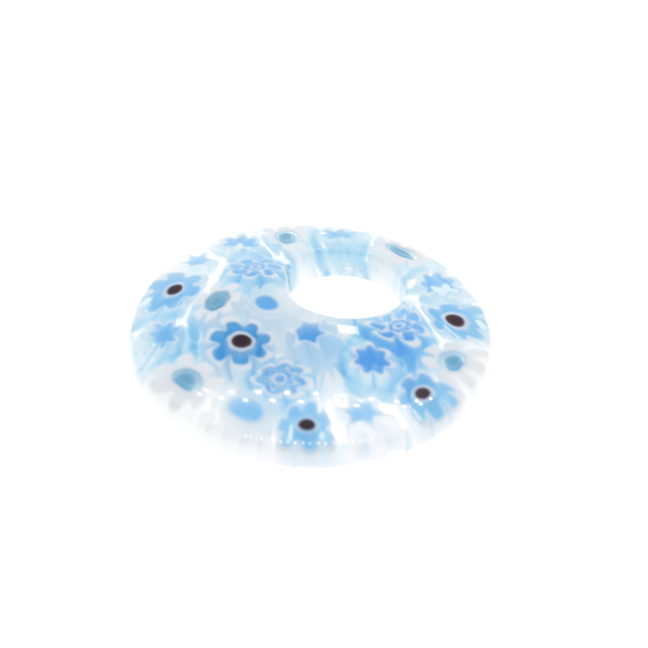 Mille Fiori Anhänger "Chiva" Murano Glas - hellblau