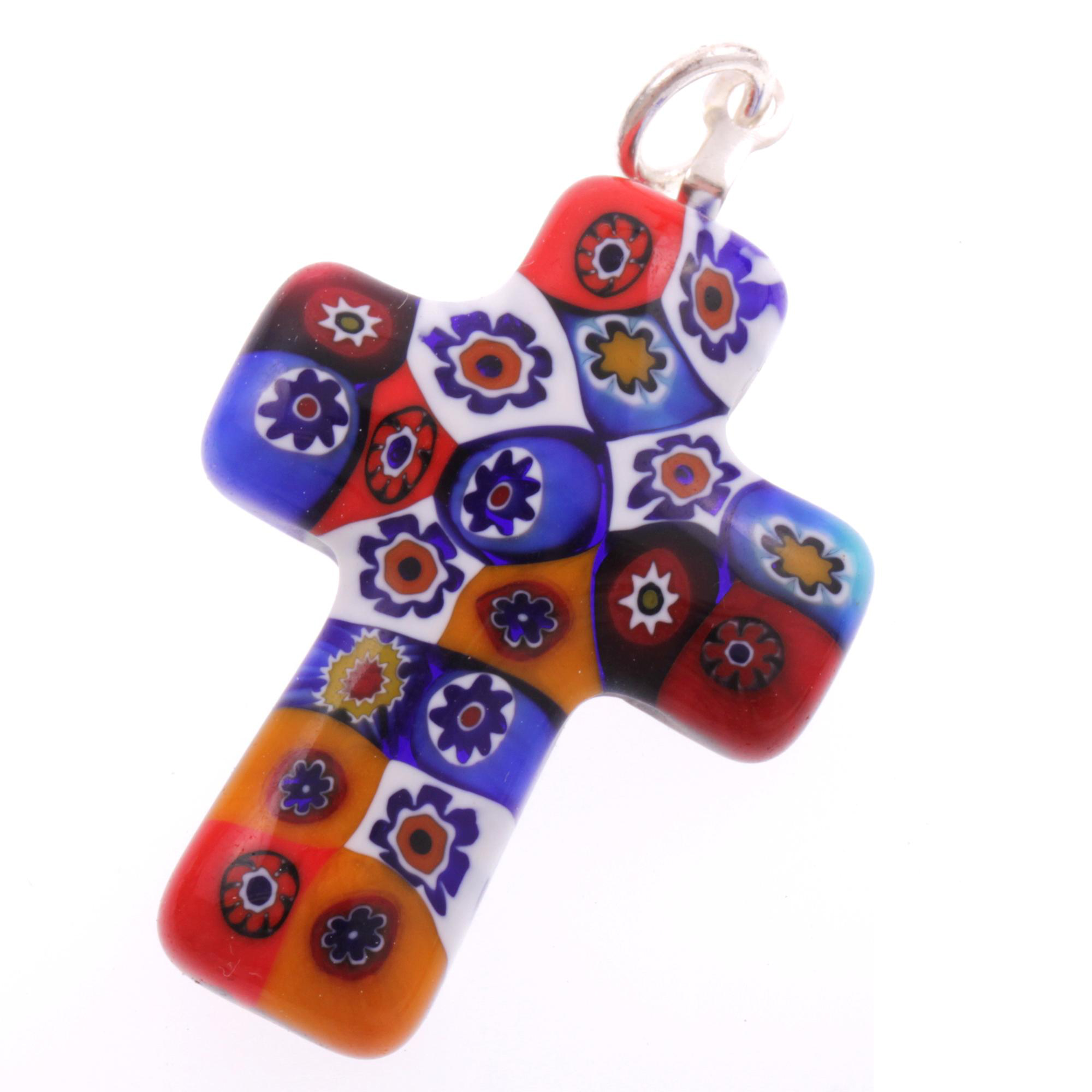 Murano Glas Anhänger "Rood medium" Mille Fiori-mille fiori II