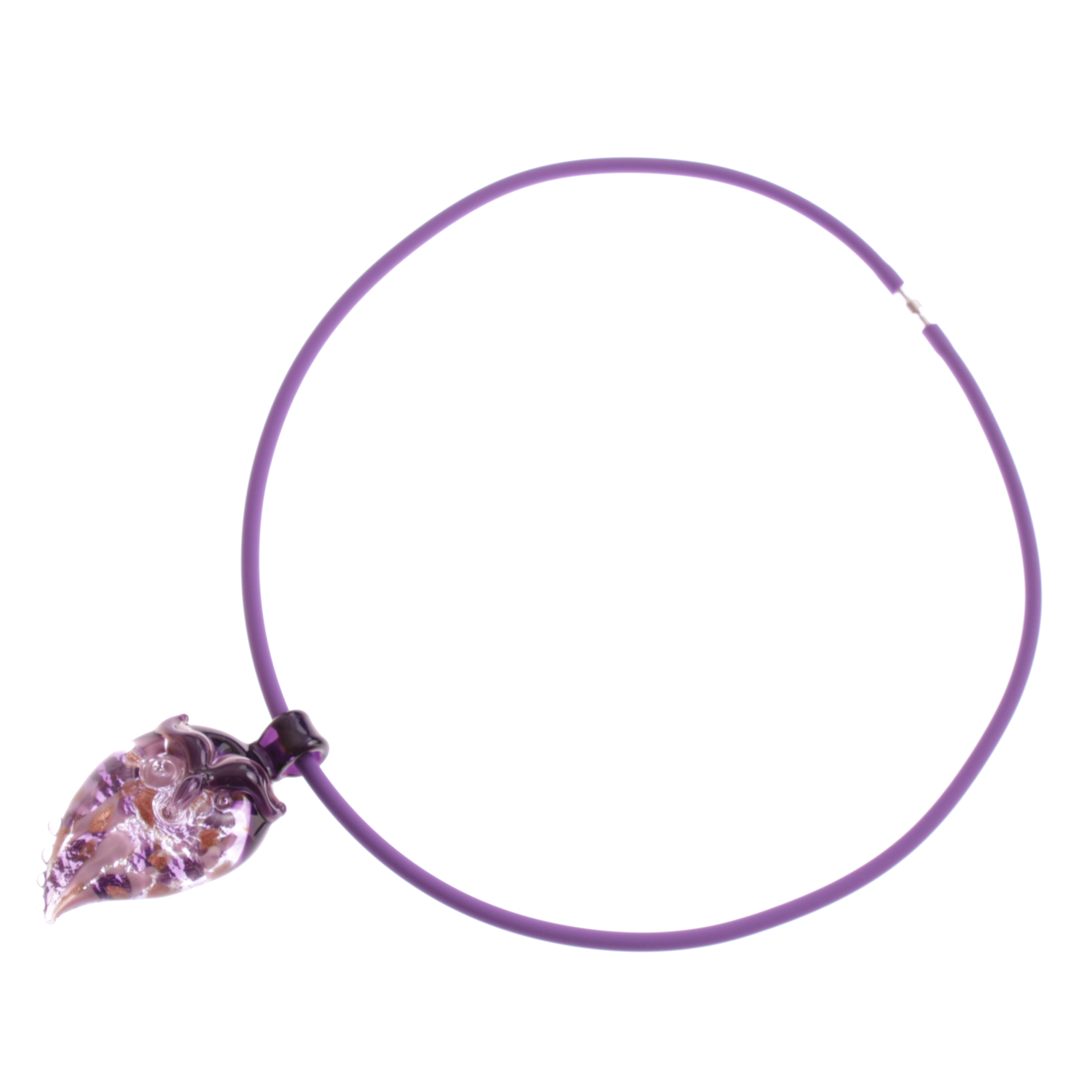 Eine wundervolle Eule aus Muranoglas Model "Grande Gufo"-amethist-silber