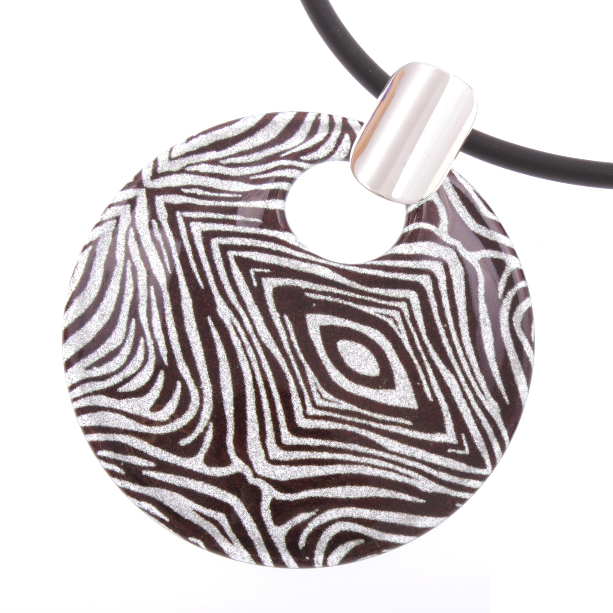 Traumhaft schöner Murano Glas Anhänger "Predator"-zebra