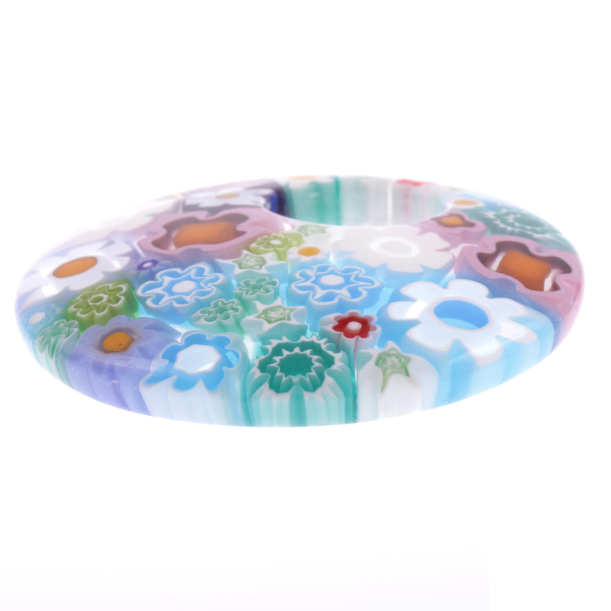 Mille Fiori Anhänger "Grand Chiva" echtes Murano Glas-Pastell bunt