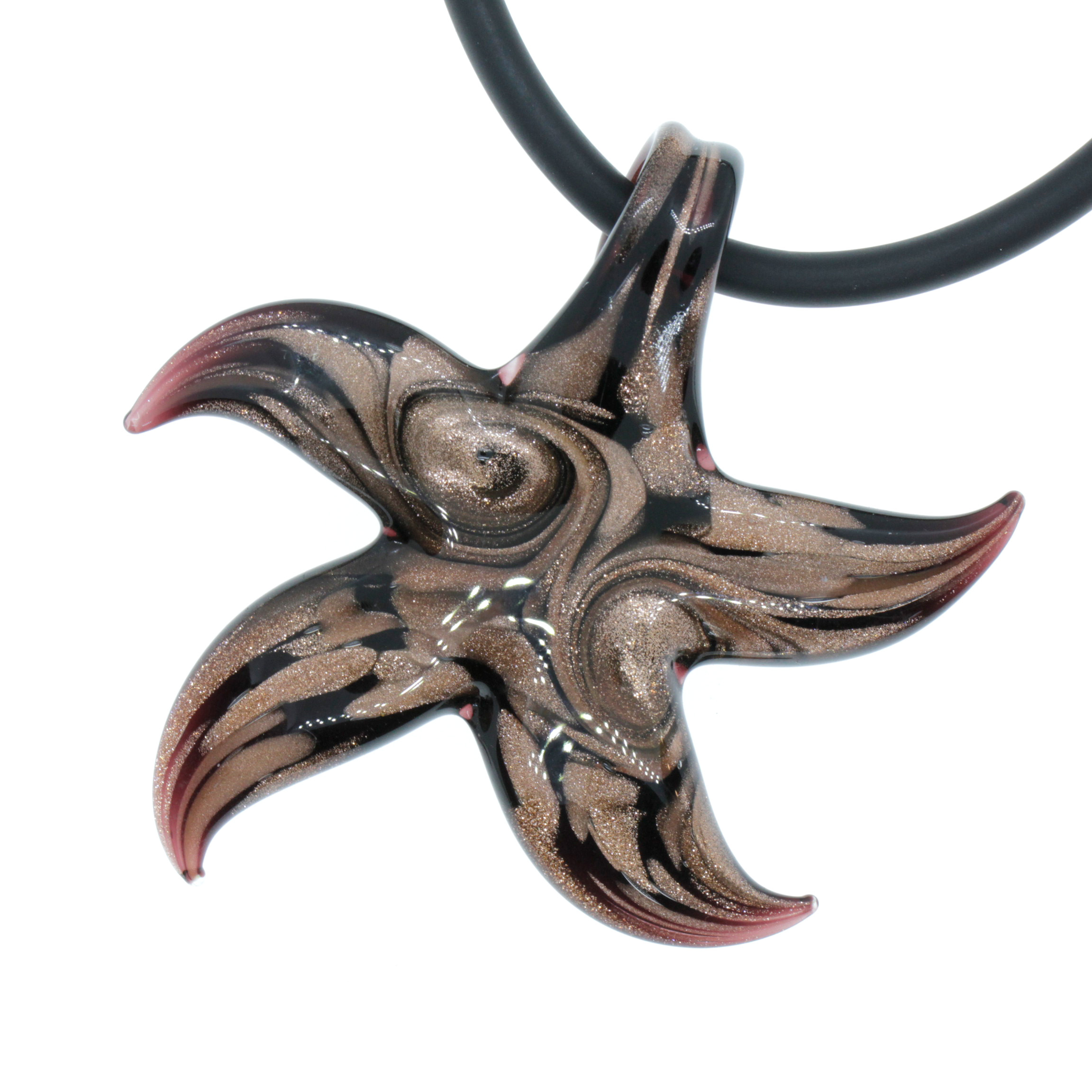 Murano Glas Seestern "Facella" Anhänger-kupfer