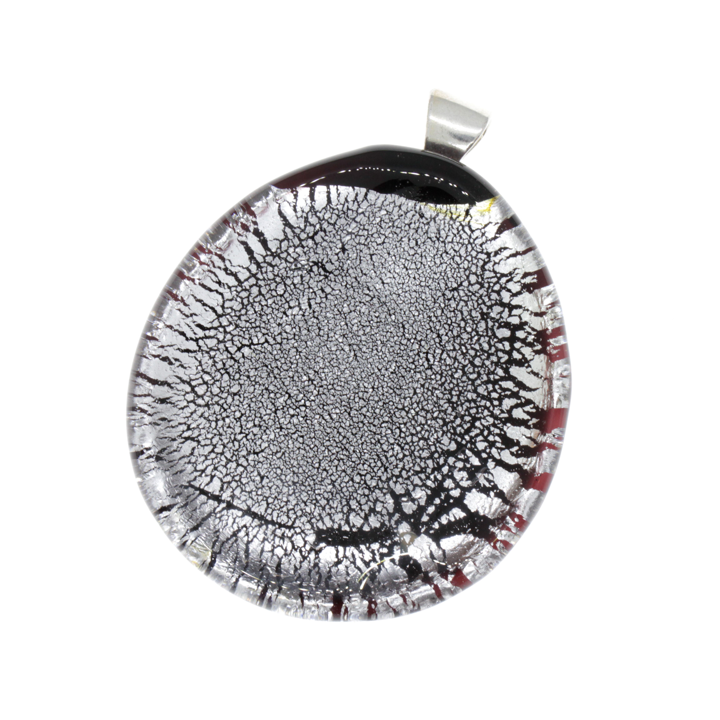 Traumhaft schöner Murano Glas Anhänger "Onorio" -silber