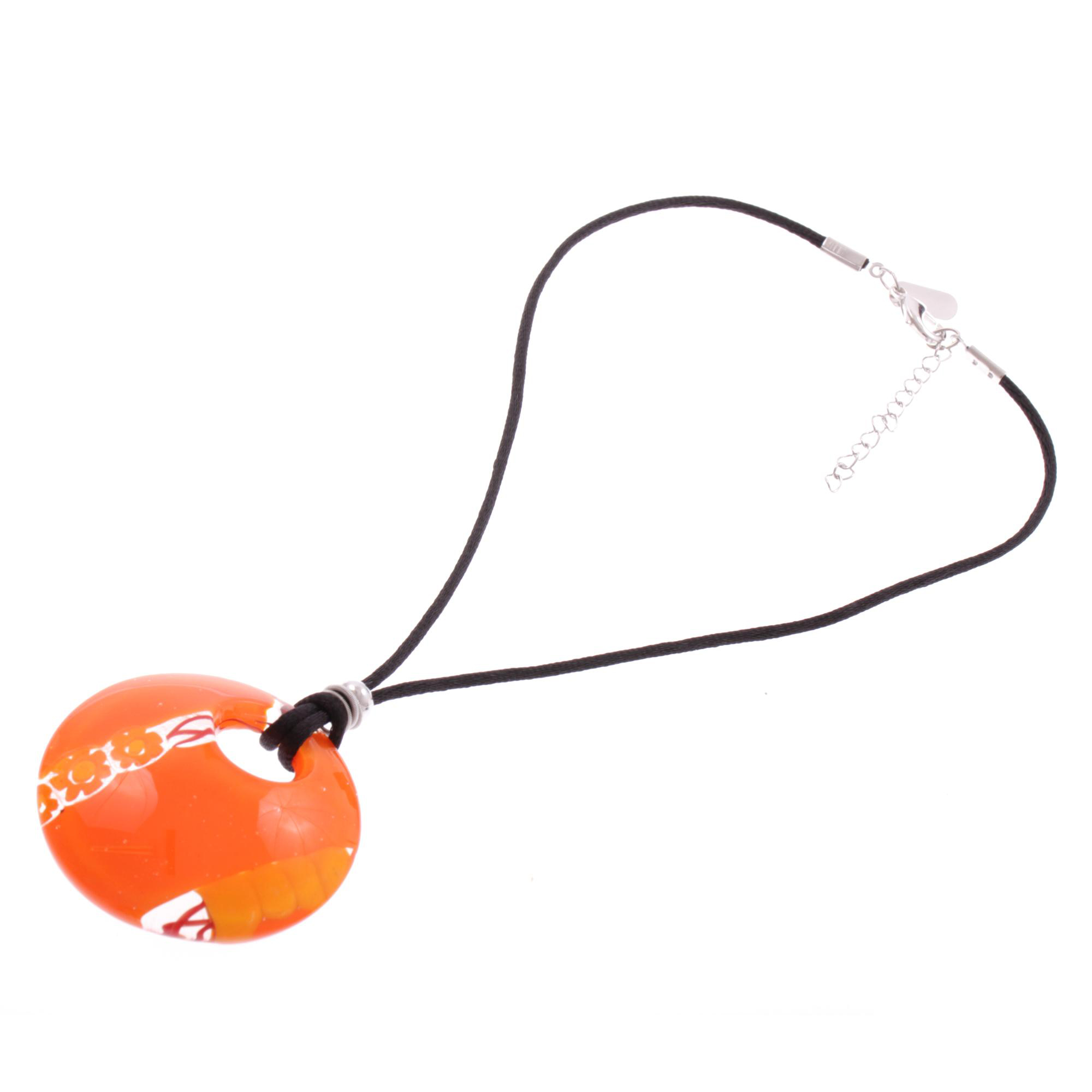 Murano Glas Collier "Starlight II" Halskette -orange
