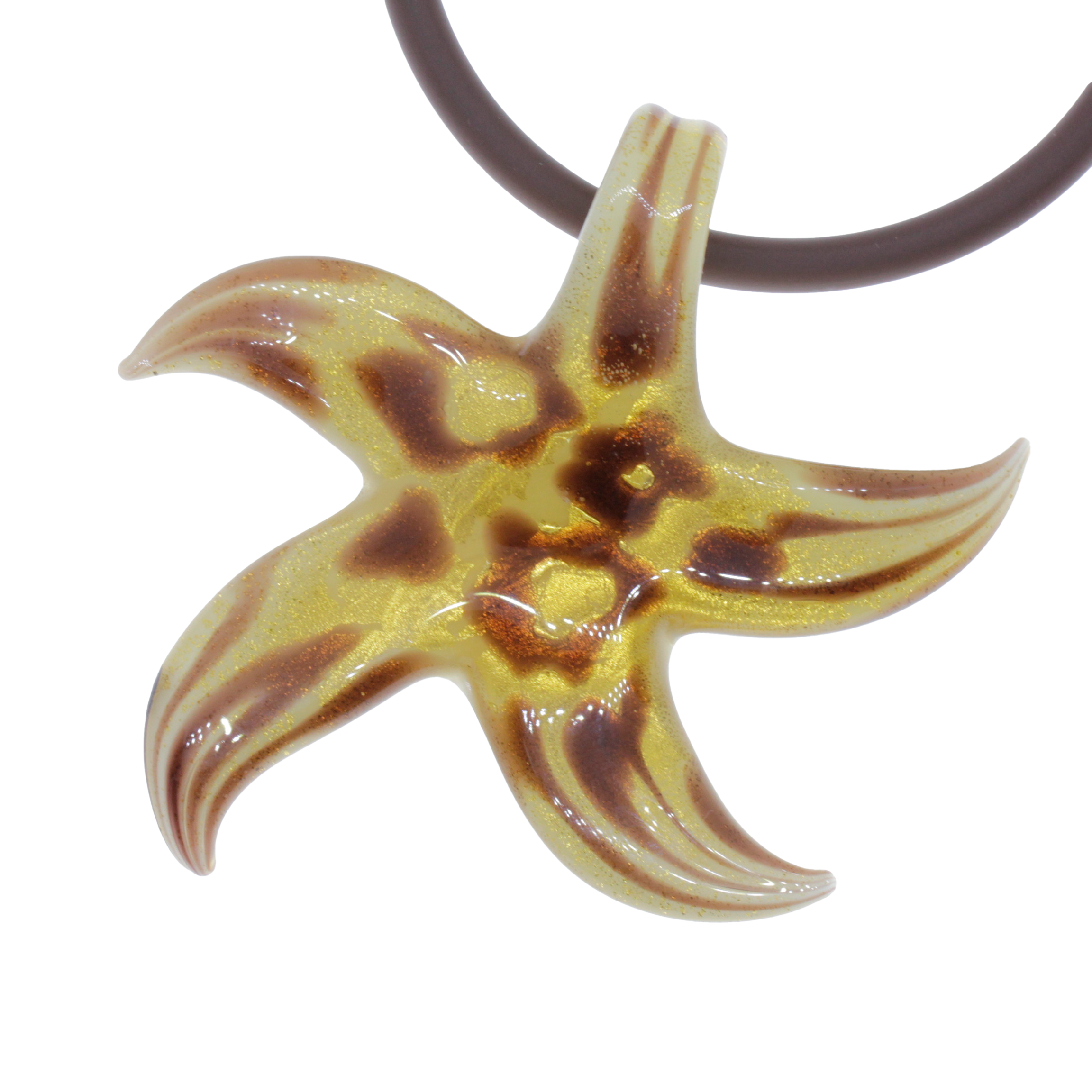 Unser Star: Murano Glas Seestern "Facella" Anhänger-tiger