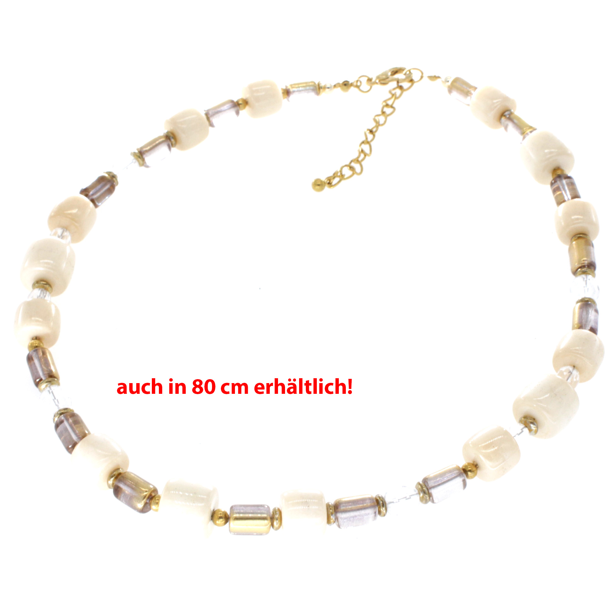 Collier Abelia - echtes Muranoglas - elfenbein gold Collier Abelia - echtes Muranoglas - elfenbein gold