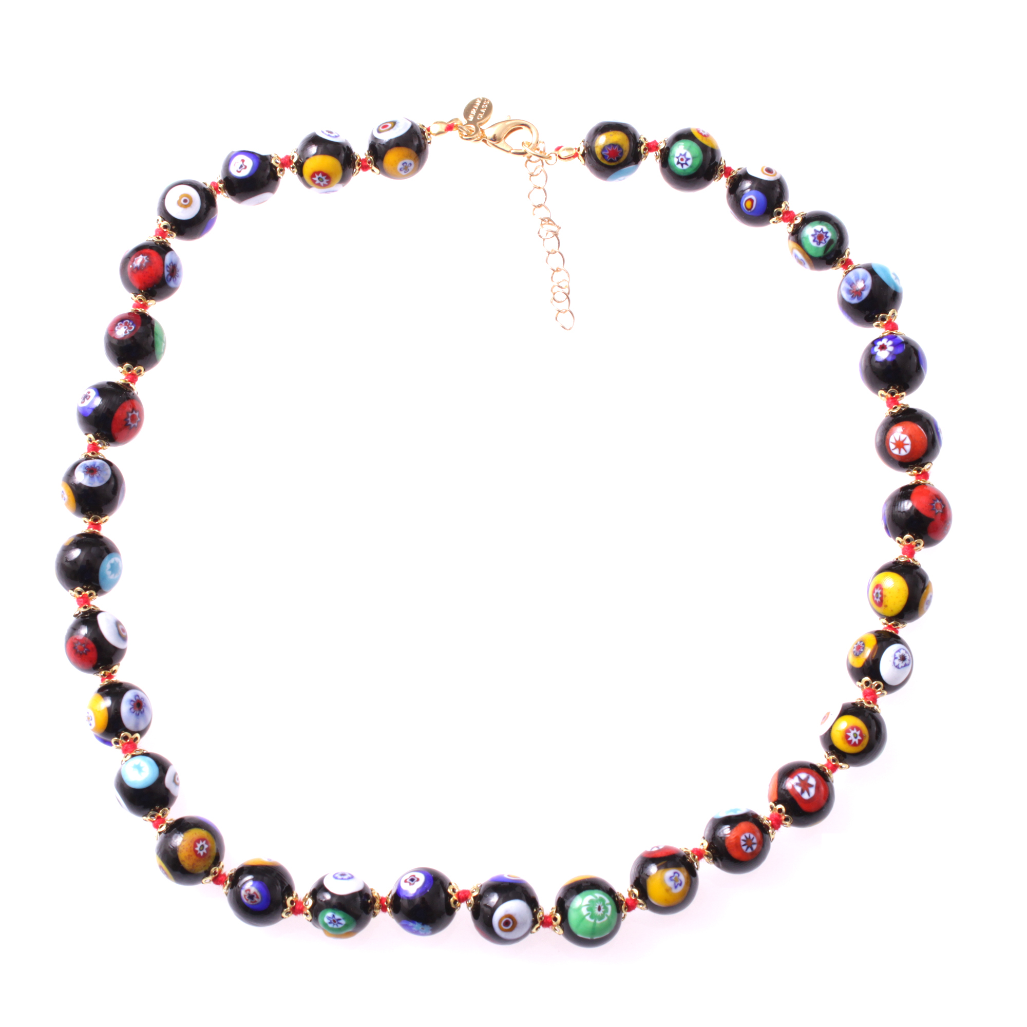 Collier Murano Glas "Mille Fiori Dodici"-mille fiori gold