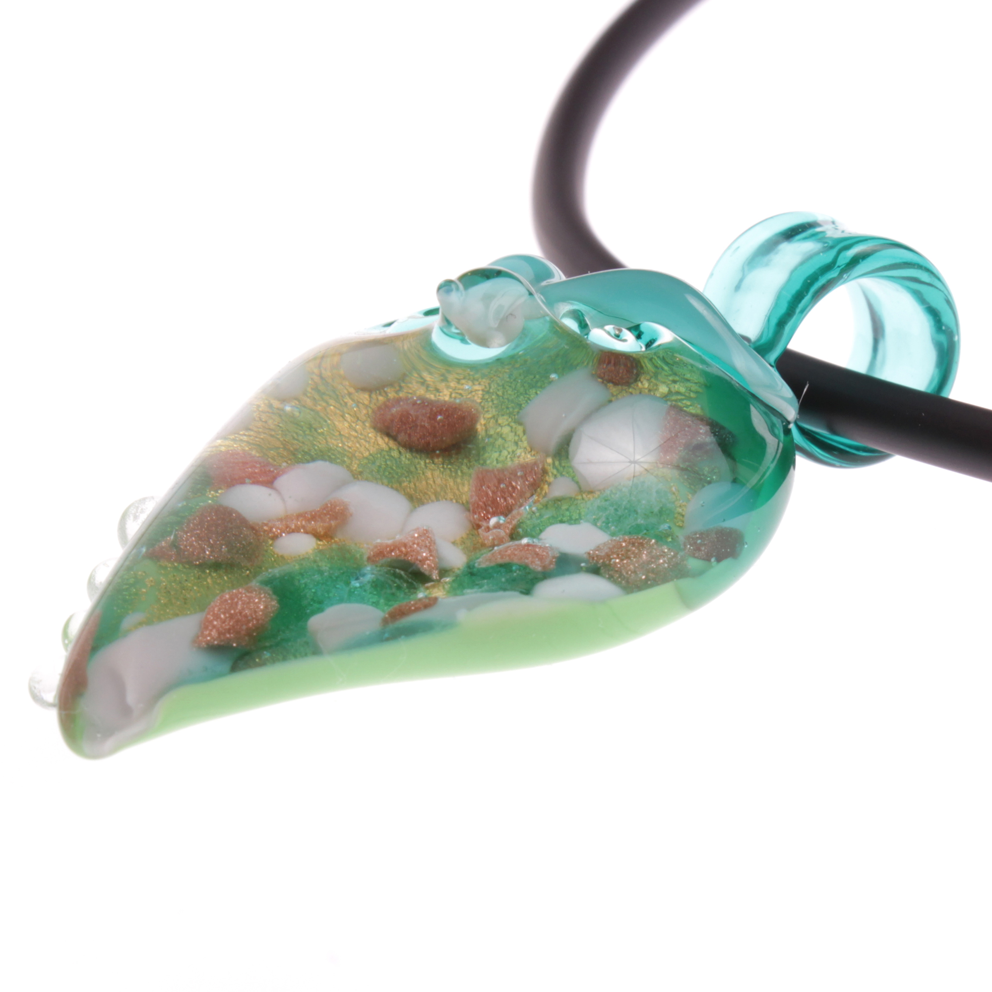 Eine wundervolle Eule aus Muranoglas Model "Grande Gufo"-grün-gold