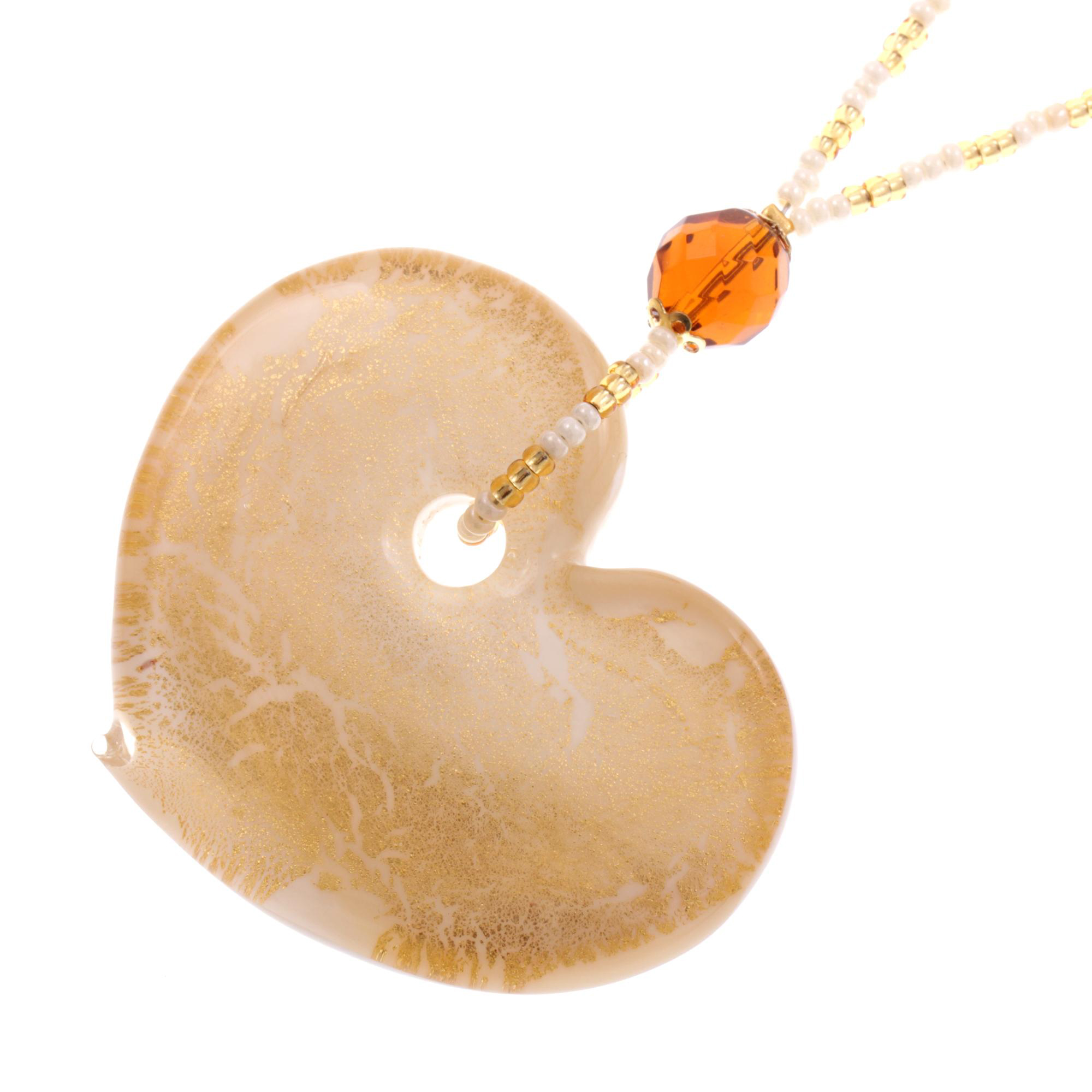Wunderschönes Collier "Animo" Murano Glas Halsschmuck-gold