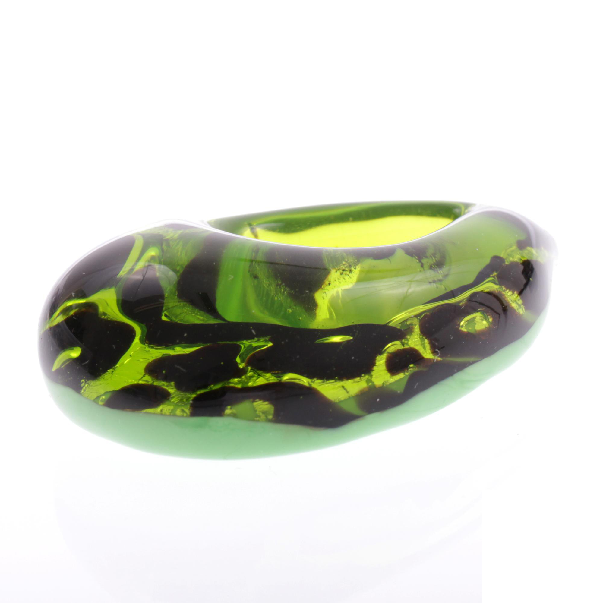 Erlesener Murano Glas Anhänger Model "Drop"-grün