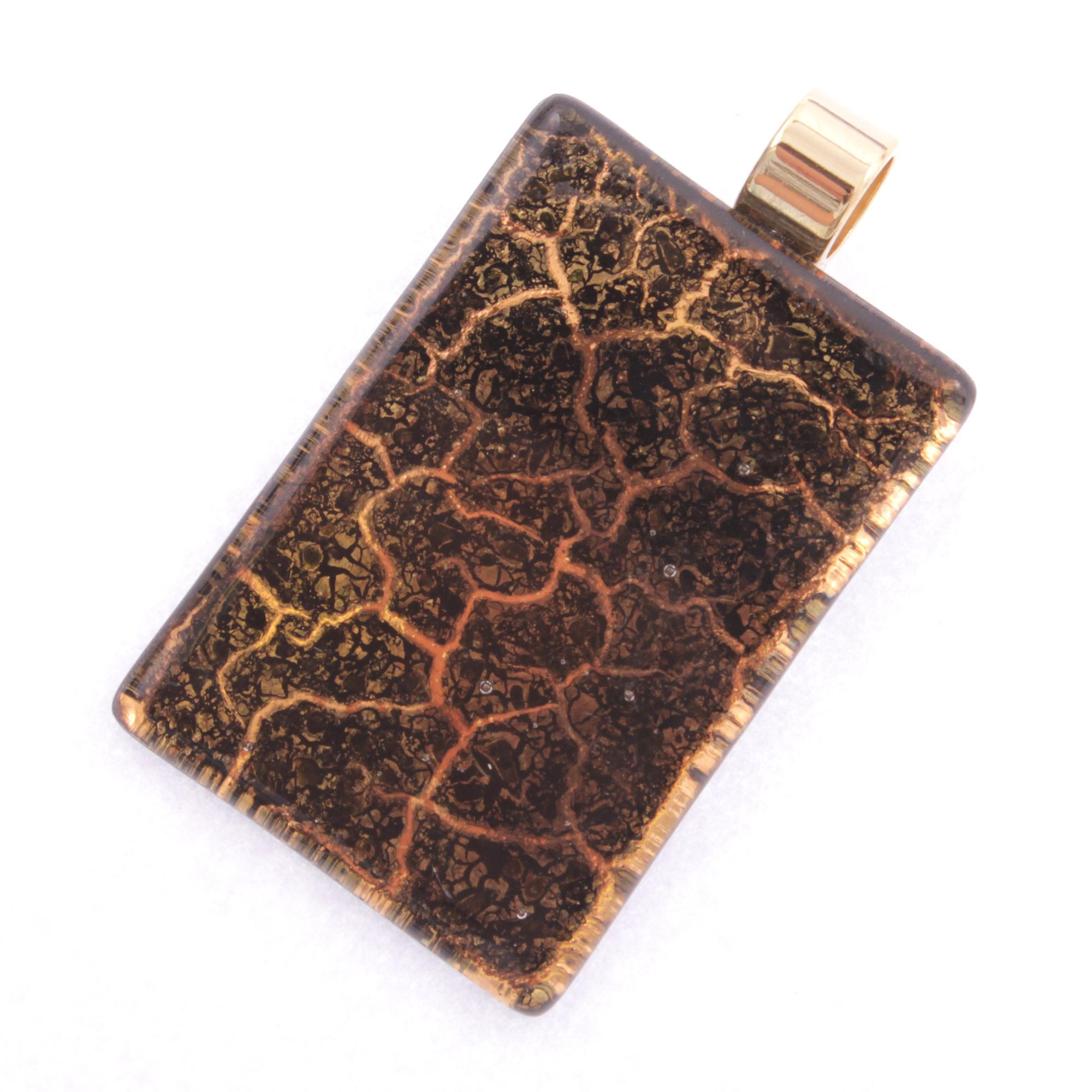 Ein edler Anhänger aus Murano Glas Modell "Pinta II"-schwarz-gold