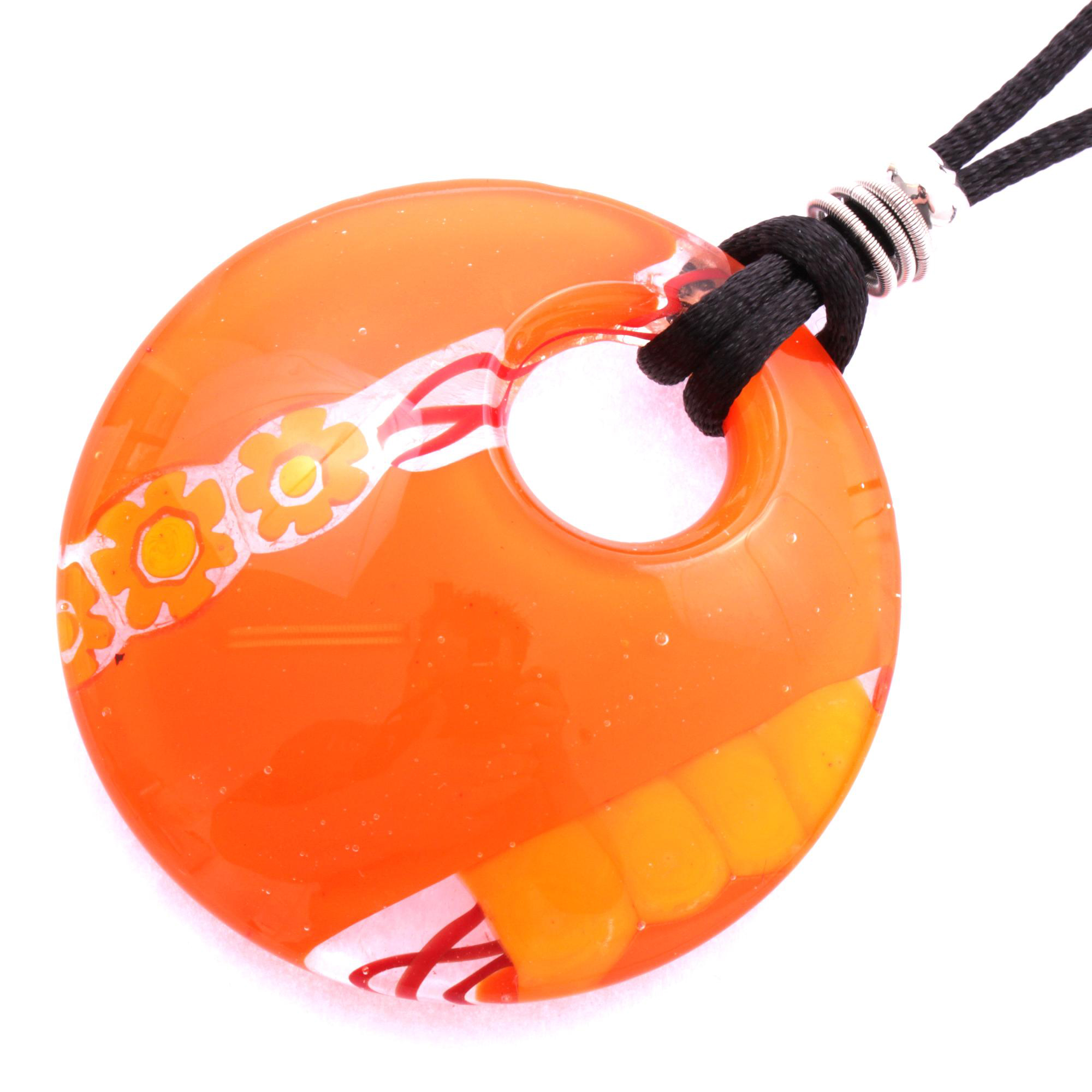 Murano Glas Collier "Starlight II" Halskette -orange