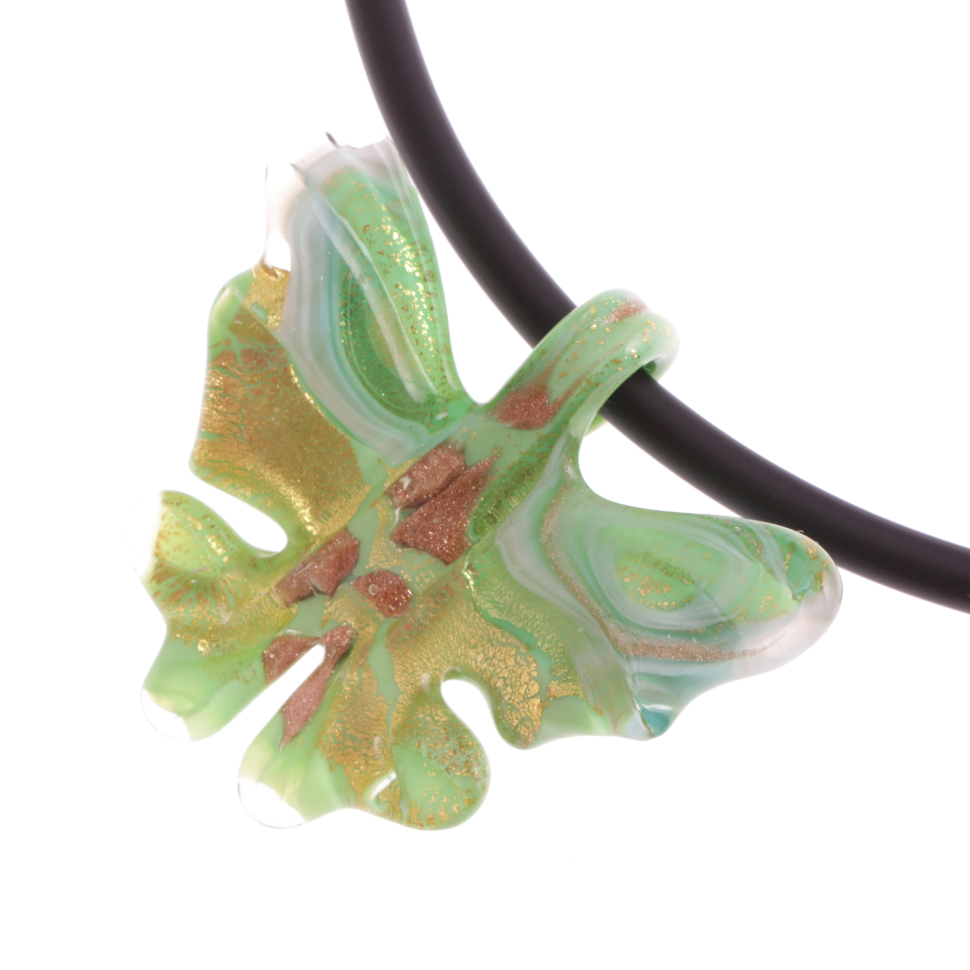 Ein wunderschöner kleiner Schmetterling "Picco Farfalla" -grün-gold