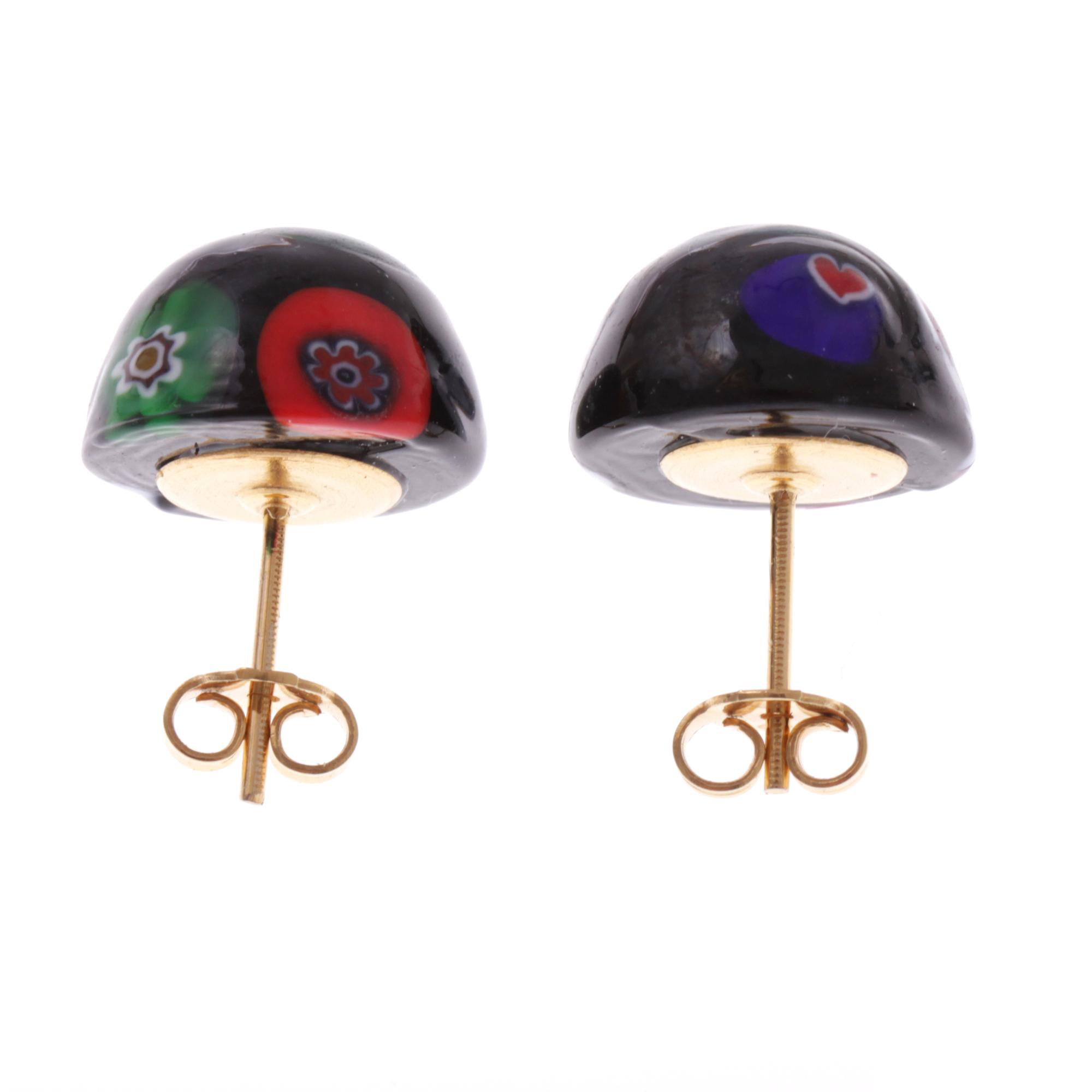 Ohrstecker im Mille Fiori Design "Faccia" Ohrschmuck-mille fiori gold