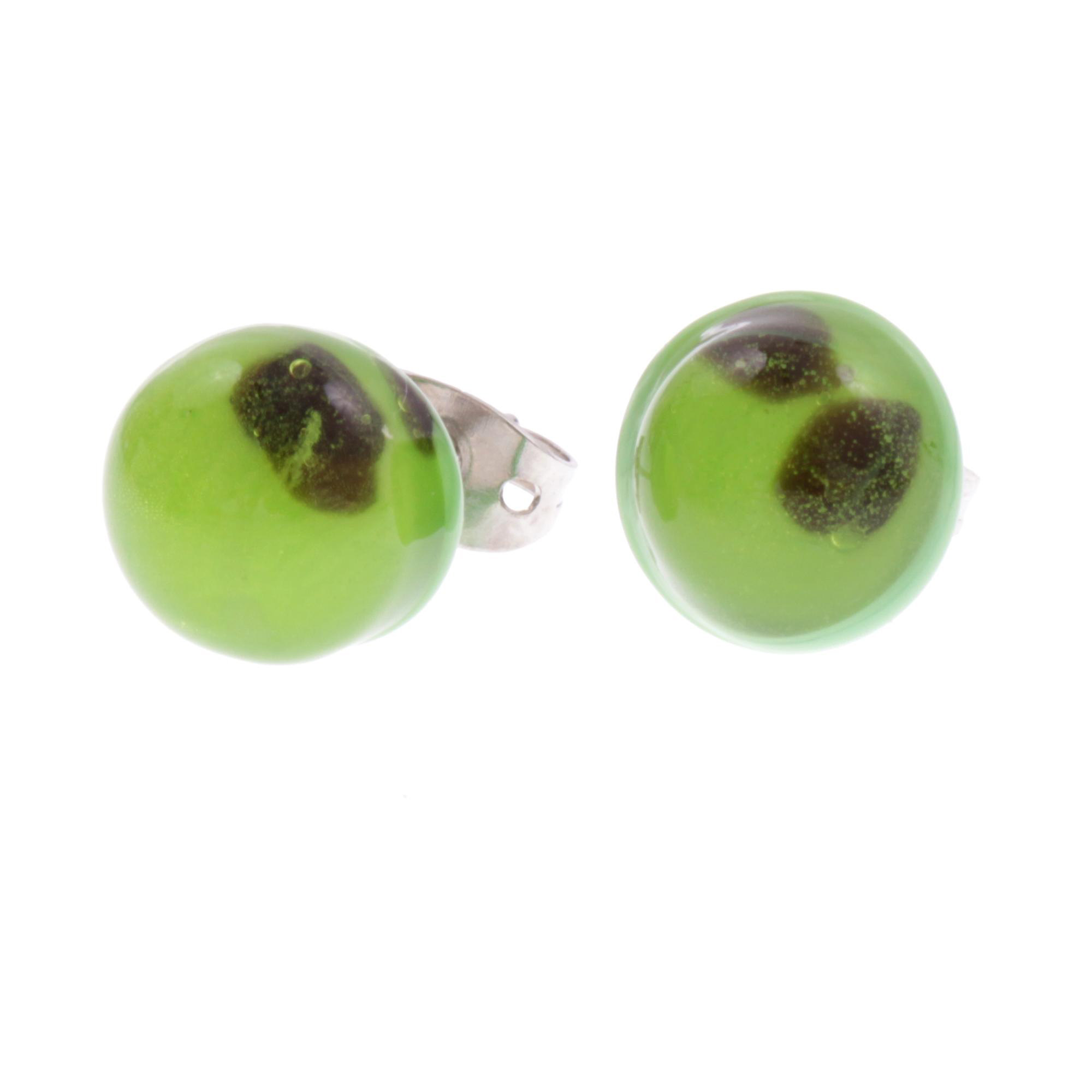 Ohrstecker Murano Glas "Spina Attesa" Ohrschmuck -grün