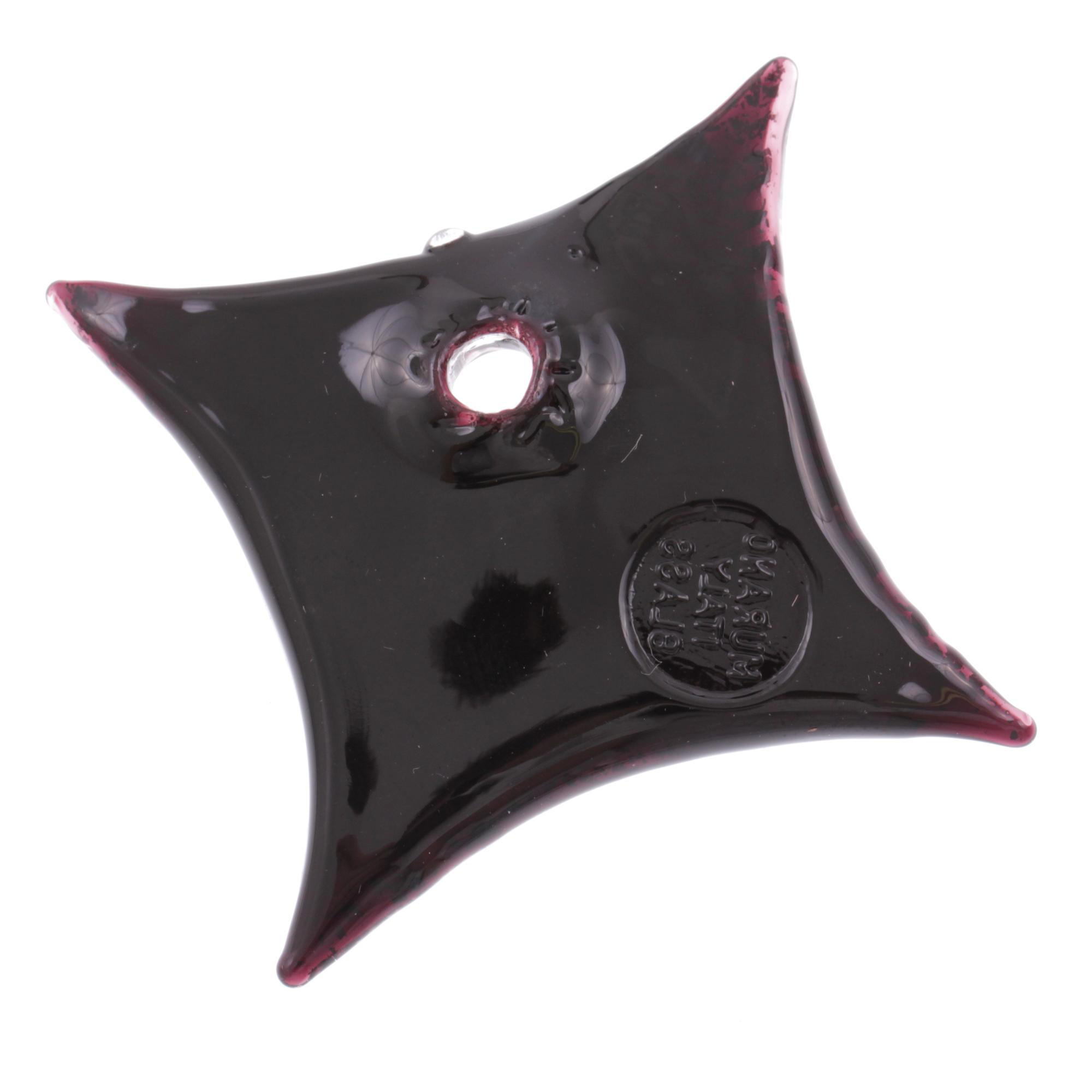 Exquisiter Murano Glas Anhänger "Losanga" -silber