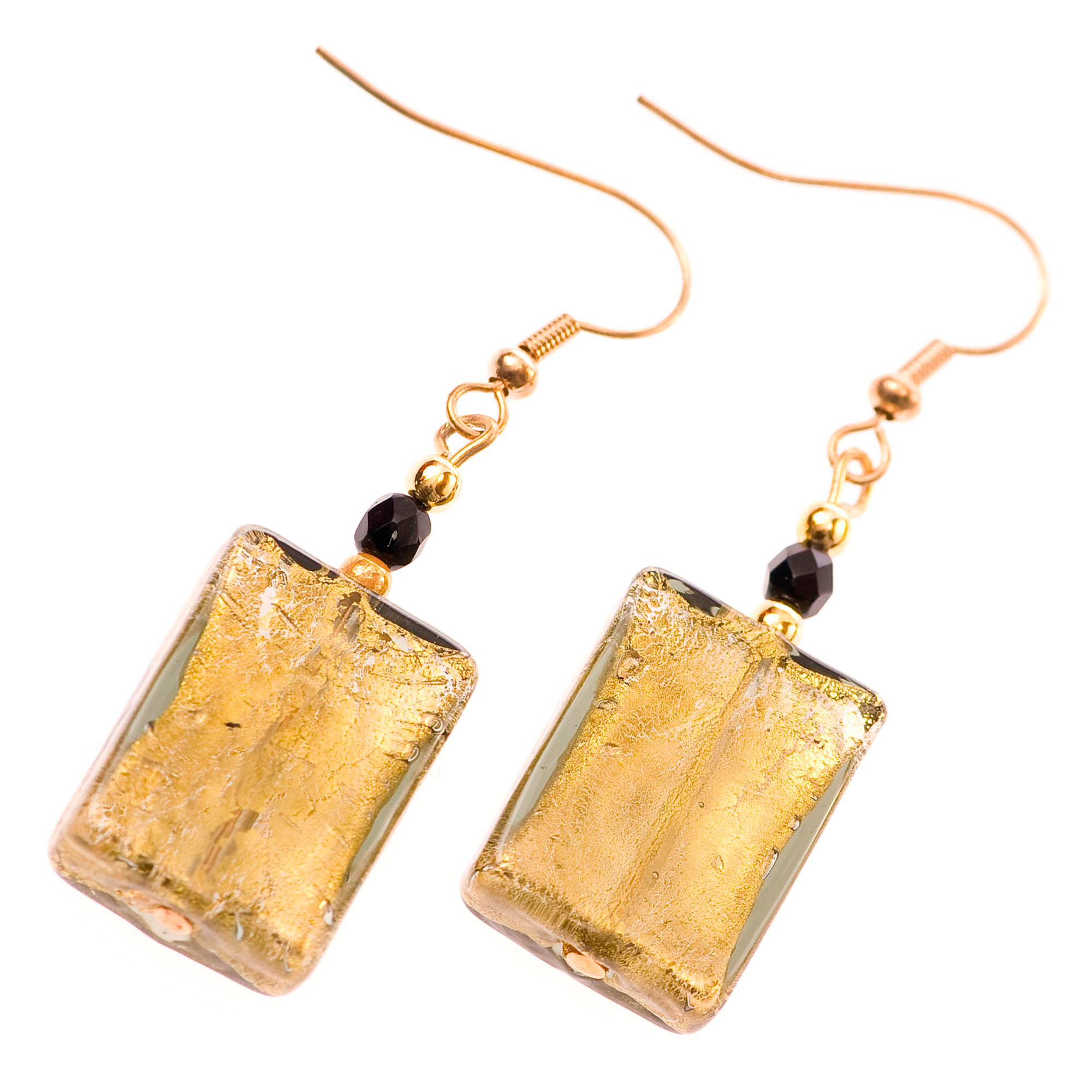 Ohrhänger aus Murano Glas "Sizilia II" Ohrschmuck-grün-gold
